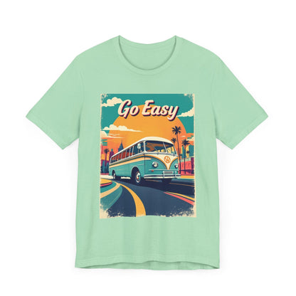 Retro 'Go Easy' Unisex Jersey Tee - Vintage Summer Shirt.