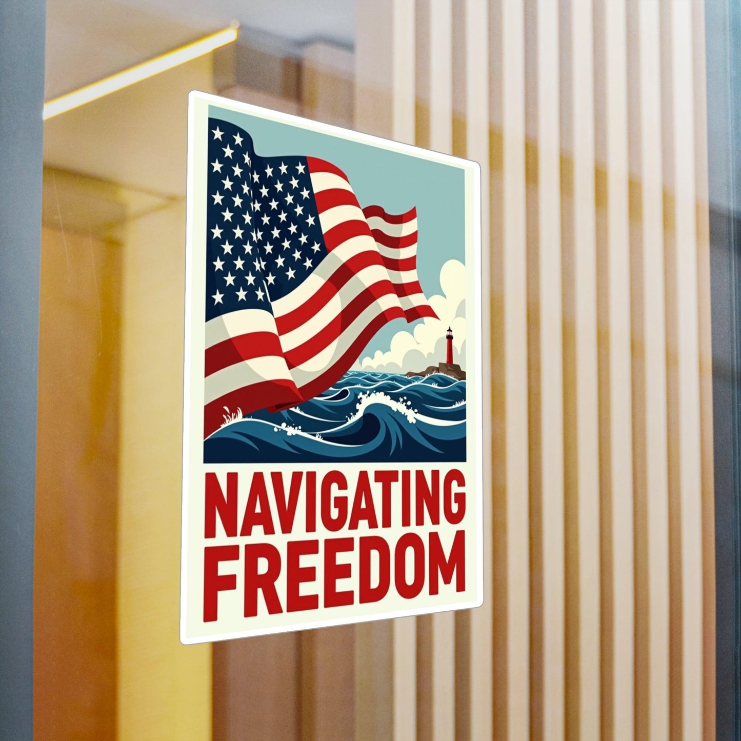 Decal Sticker - Navigating Freedom Adventure Vinyl Decal - Even Keel LLC