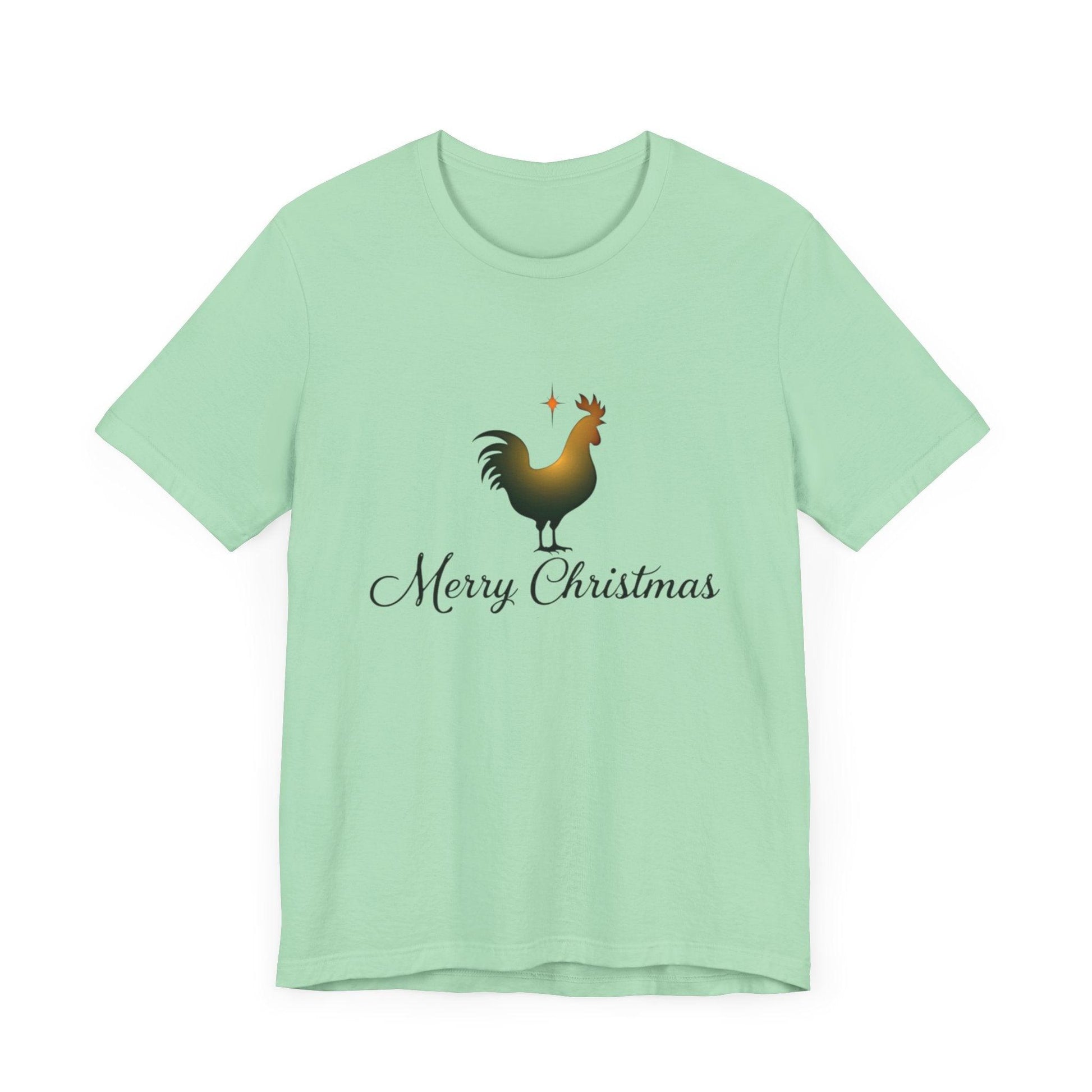 Christmas Chicken Short Sleeve Tee for Festive Fun Fashion - Even Keel LLC