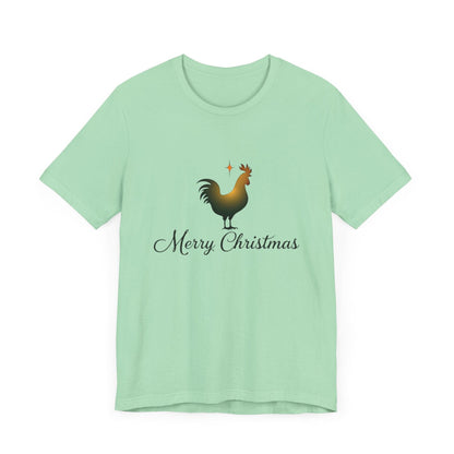 Christmas Chicken Short Sleeve Tee for Festive Fun Fashion - Even Keel LLC