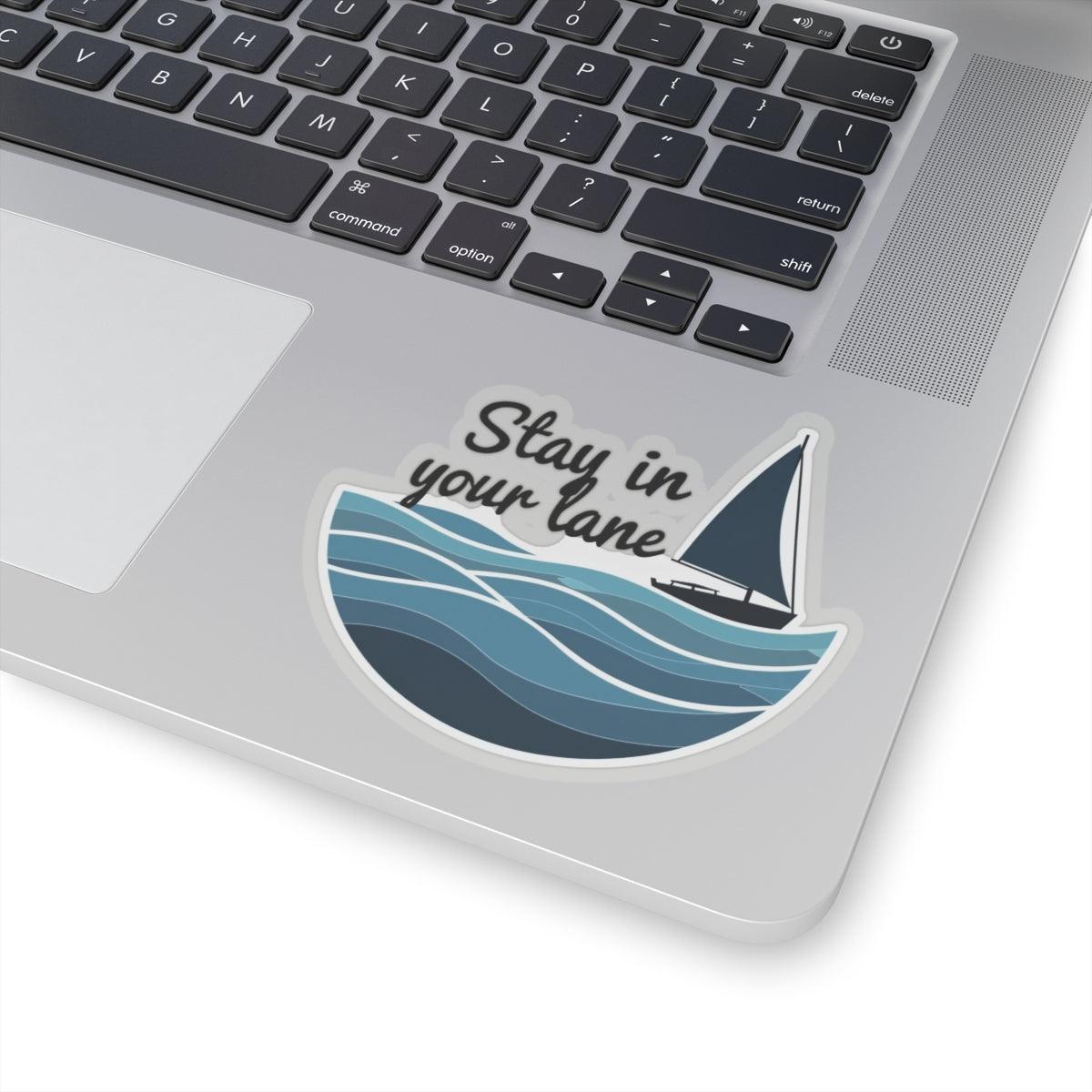 Even Keel Stay Your Lane Sticker Durable Vinyl Decal - Even Keel LLC