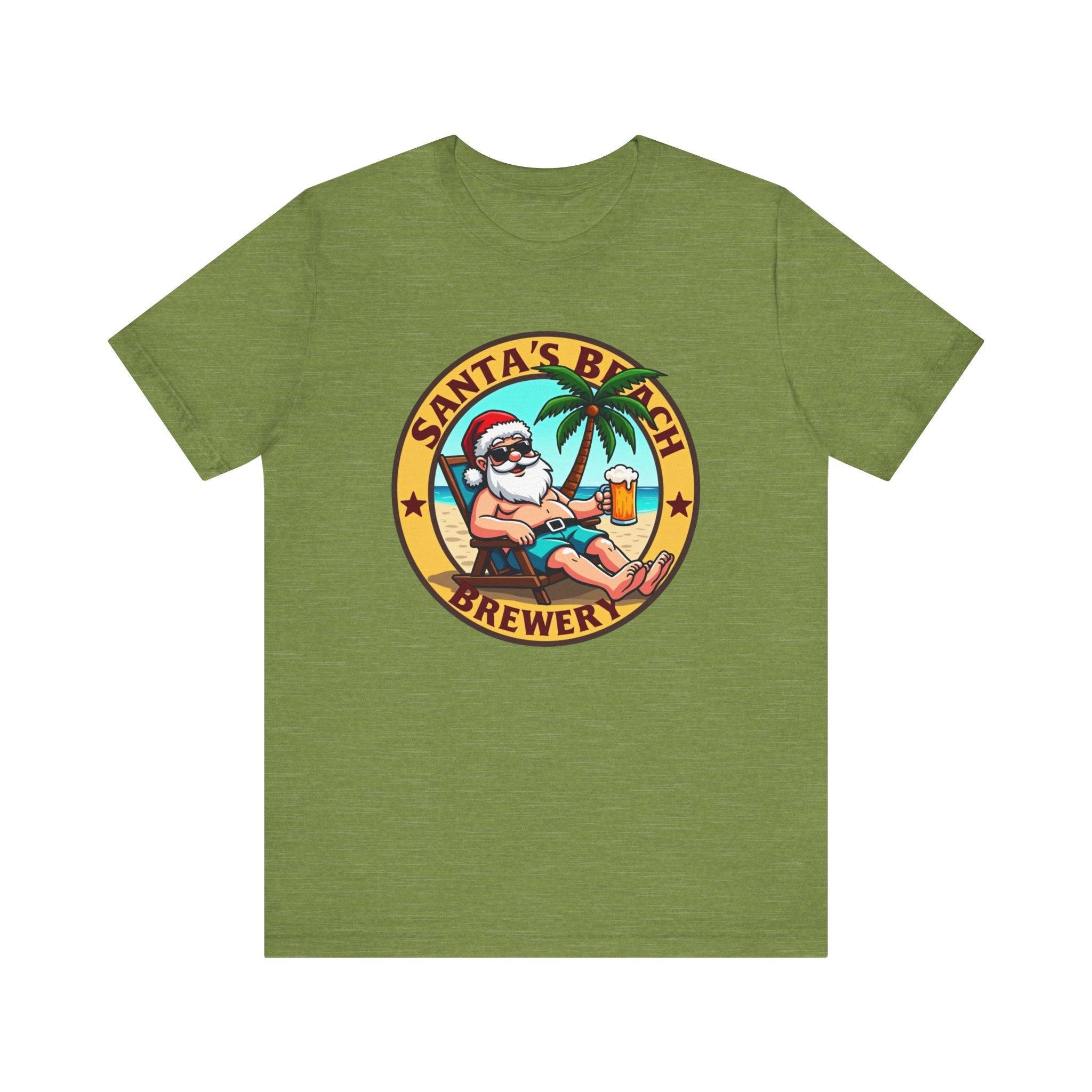 Santa's Beach Brewery Tee for Casual Summer Fun - Even Keel LLC