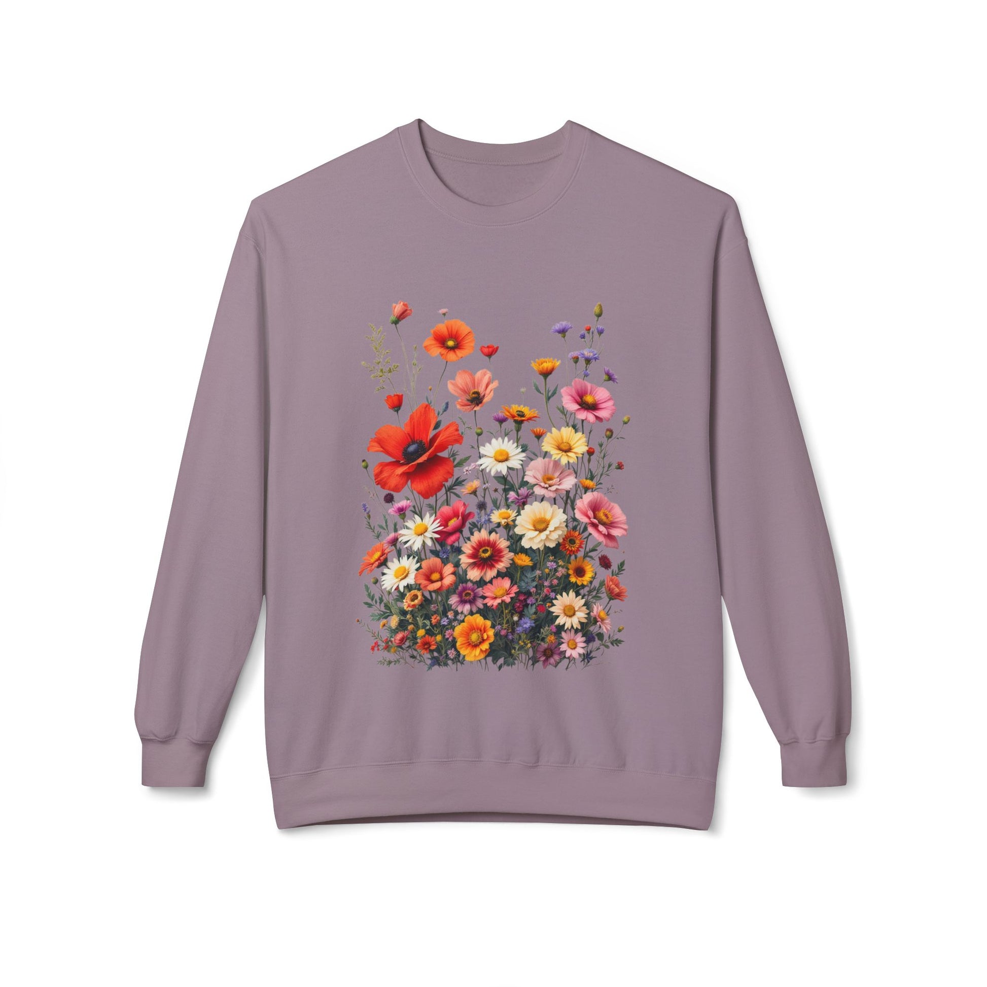 Women's Floral Sweatshirt - Softstyle Fleece Crewneck Style - Even Keel LLC