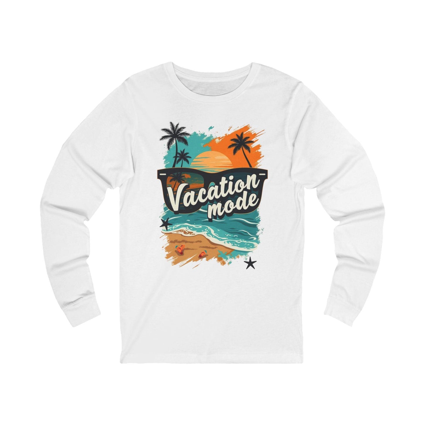 Vacation Mode Sunglasses Long Sleeve Tee for Relaxation - Even Keel LLC