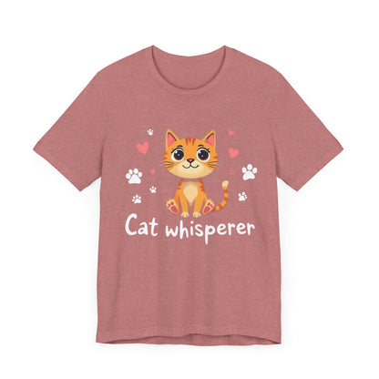 Cat Whisperer Unisex Jersey Short Sleeve Tee Cat Lover T-Shirt