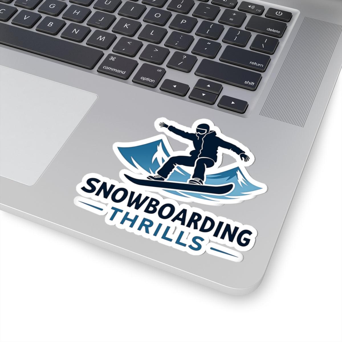 Snowboarding Thrills Sticker for Winter Sports Enthusiasts - Even Keel LLC