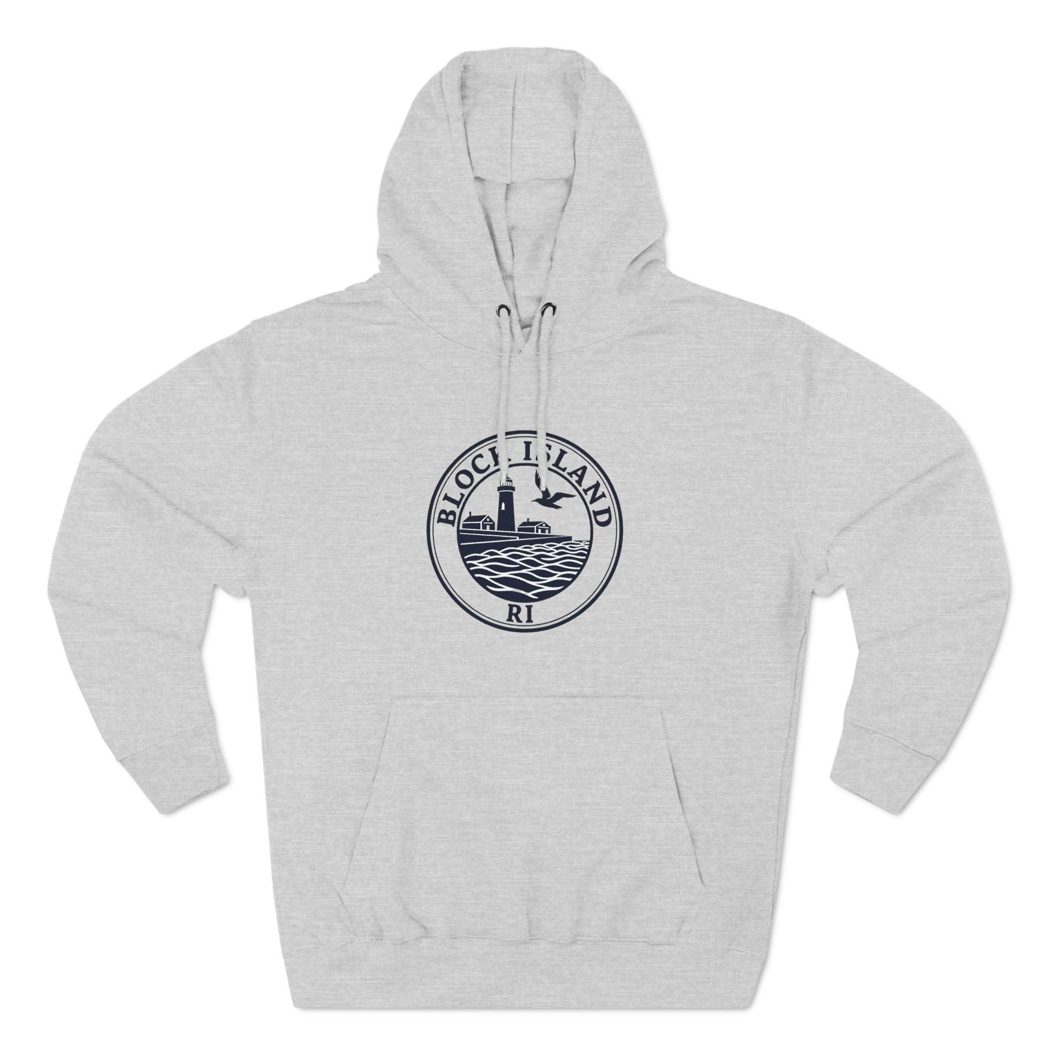 Fleece Hoodie - Block Island Rhode Island North Light Unisex - Even Keel LLC