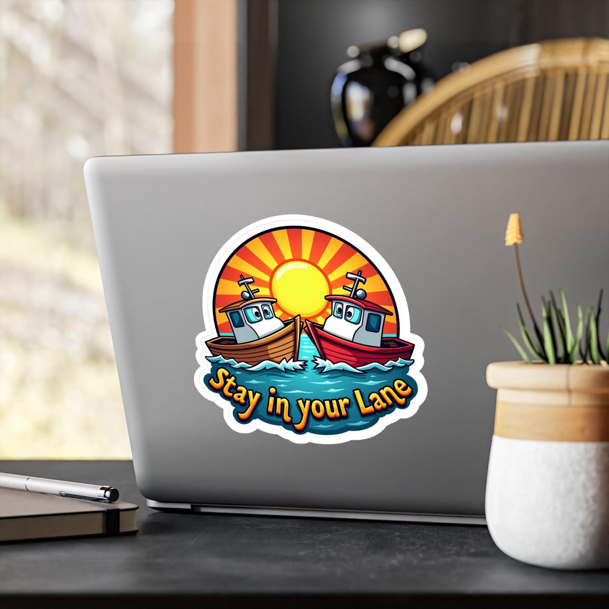 Stay Your Lane Tugboat Decal for Boats and Cars - Even Keel LLC