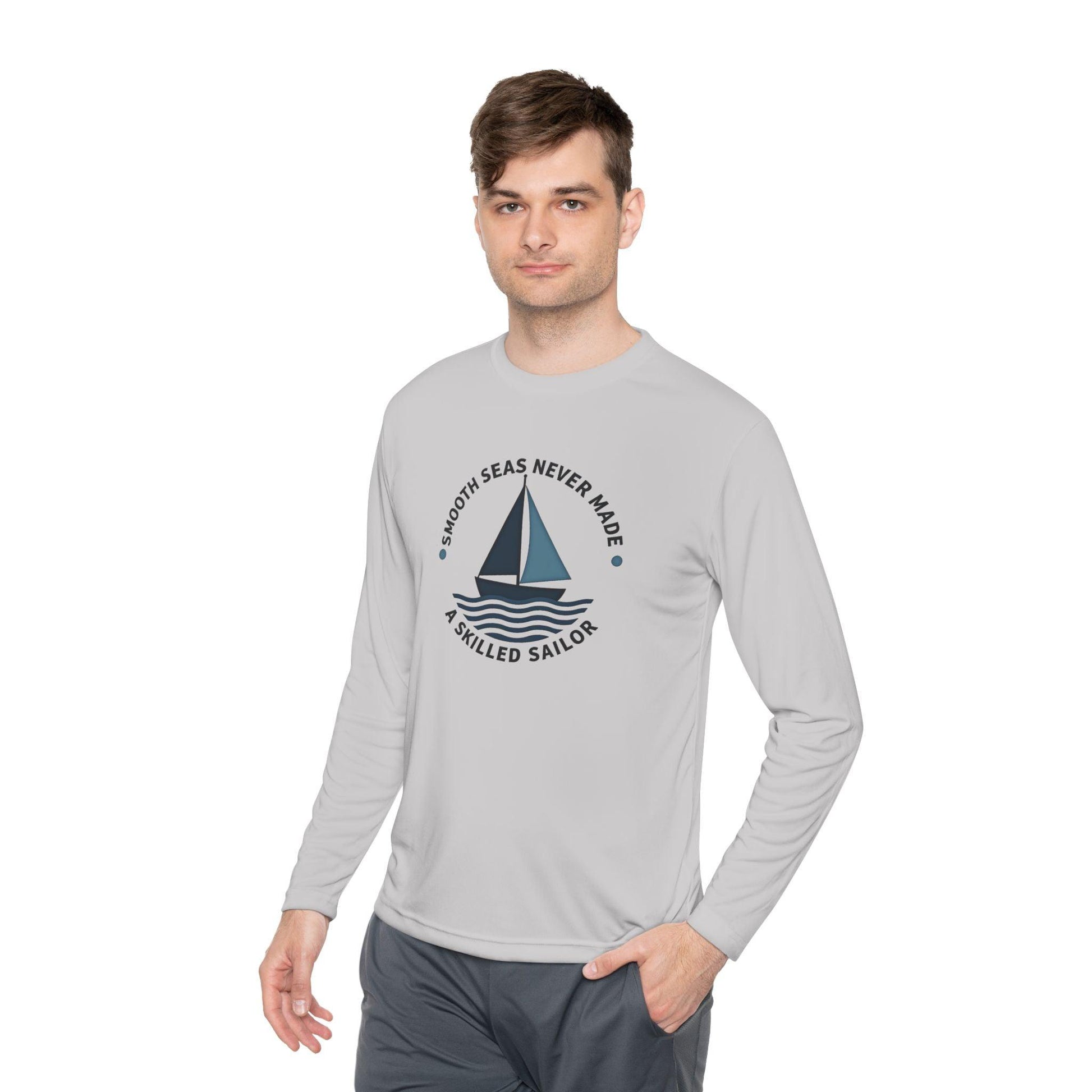 Smooth Seas Lightweight Performance Long Sleeve Tee for Activewear - Even Keel LLC