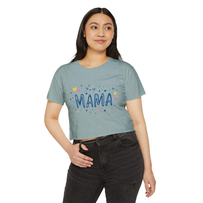 Crop Top Mama Women's Festival T-Shirt for Stylish Moms - Even Keel LLC