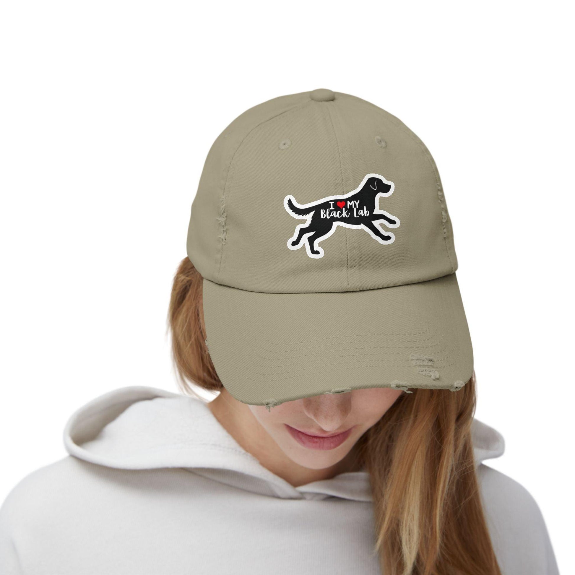 Black Lab Hat Unisex Distressed Cap for Dog Lovers Gift - Even Keel LLC