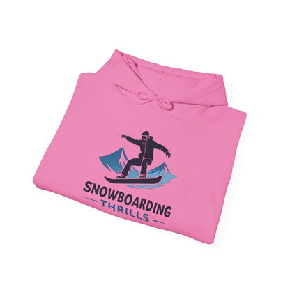 Snowboarding Thrills Hoodie for Winter Sports Lovers - Even Keel LLC