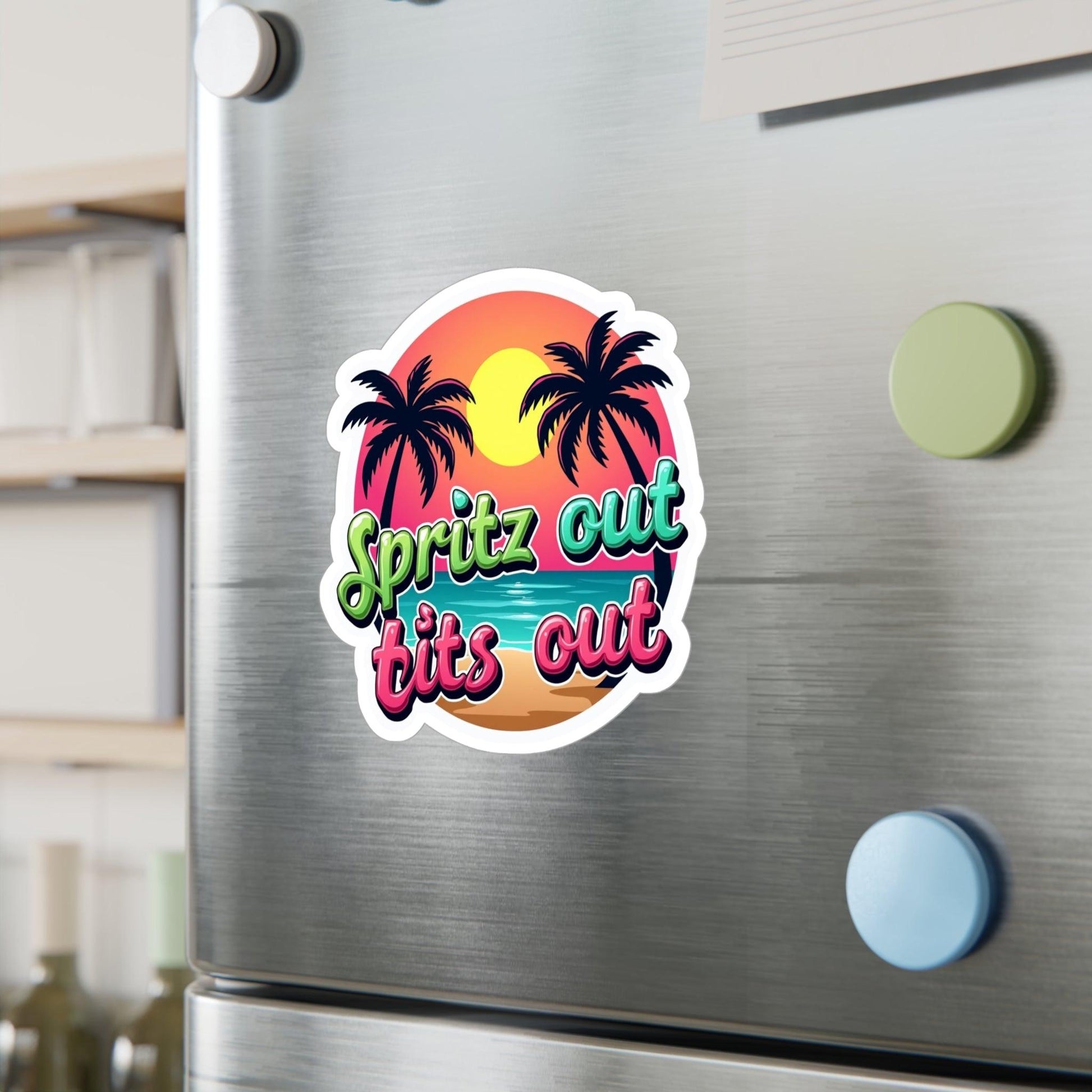 Spritz Out Neon Sticker - High Quality Vinyl Decal - Even Keel LLC