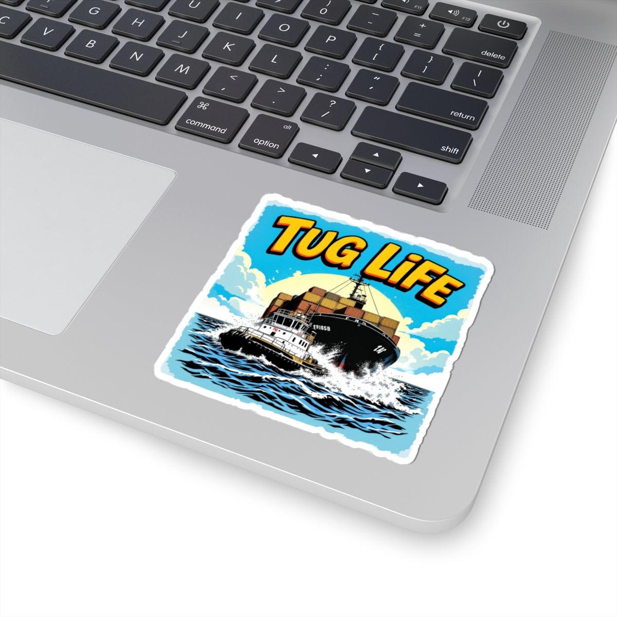 Tug Life Kiss-Cut Stickers Decal for Fun Customization - Even Keel LLC