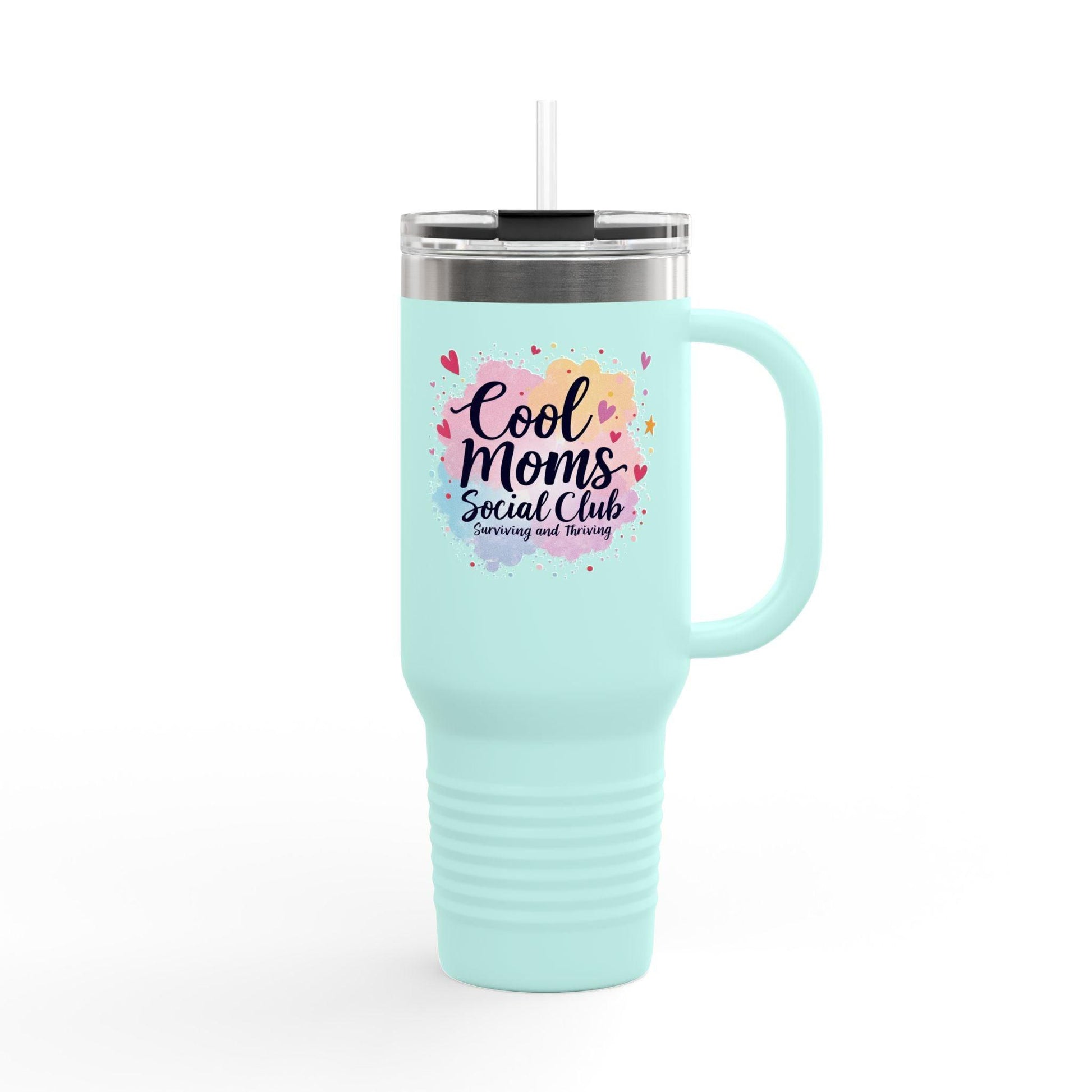 40oz Insulated Travel Mug - Cool Moms Social Club Design - Even Keel LLC