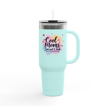 40oz Insulated Travel Mug - Cool Moms Social Club Design - Even Keel LLC