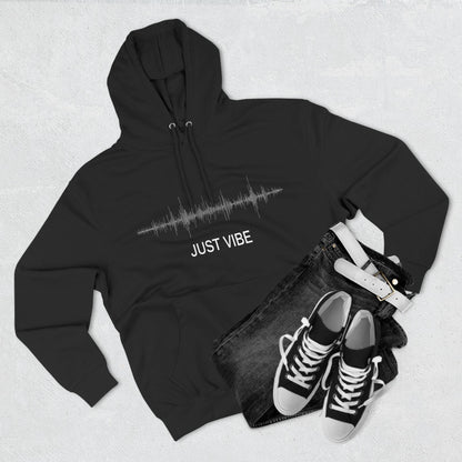 Fleece Hoodie - Just Vibe All Black Beats for Style Comfort - Even Keel LLC