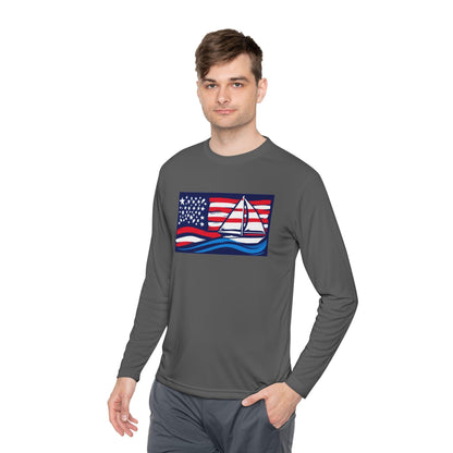 United States Flag Patriotic Sailing Tee for All Activities - Even Keel LLC