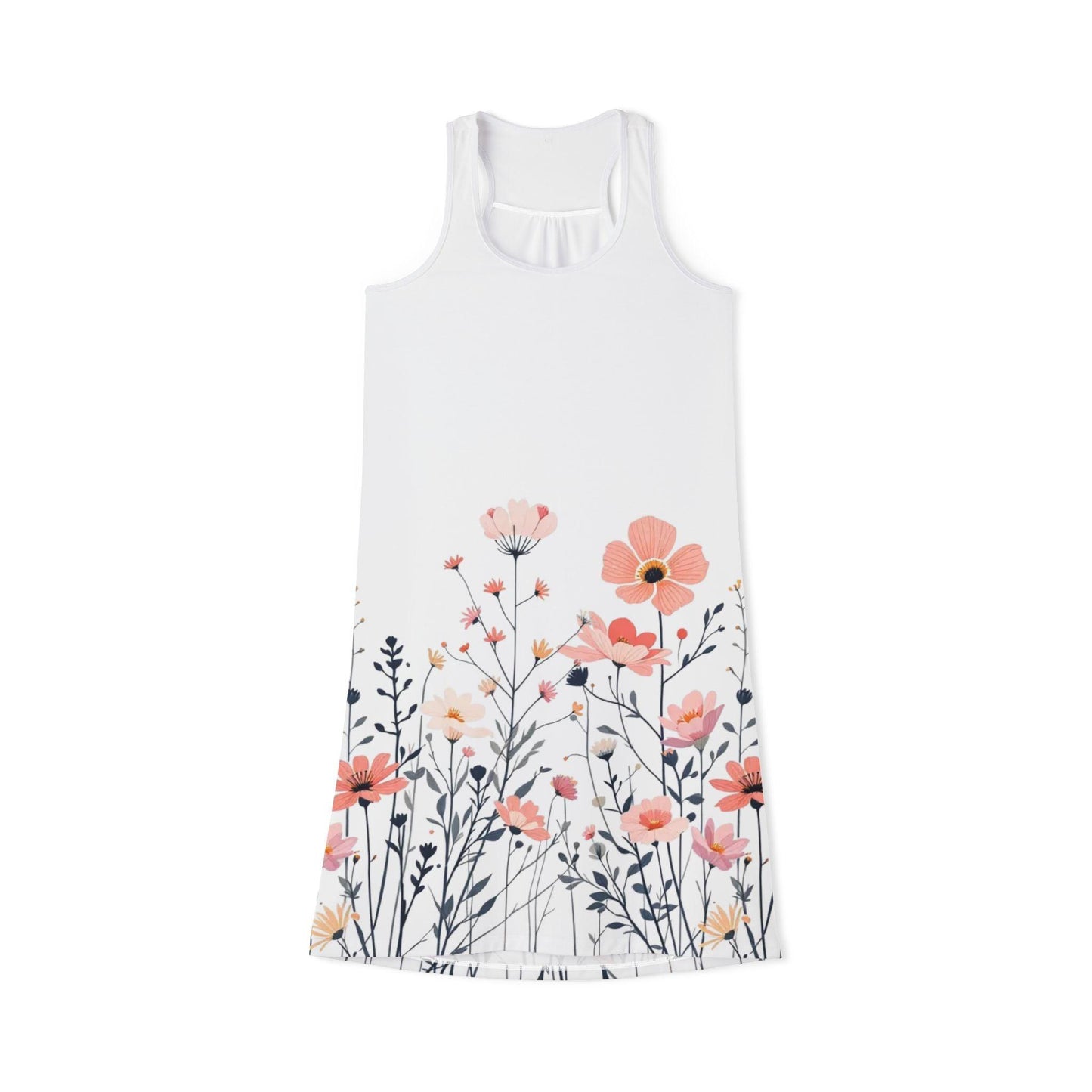 Floral Women's Racerback Dress - Perfect for Spring Style - Even Keel LLC