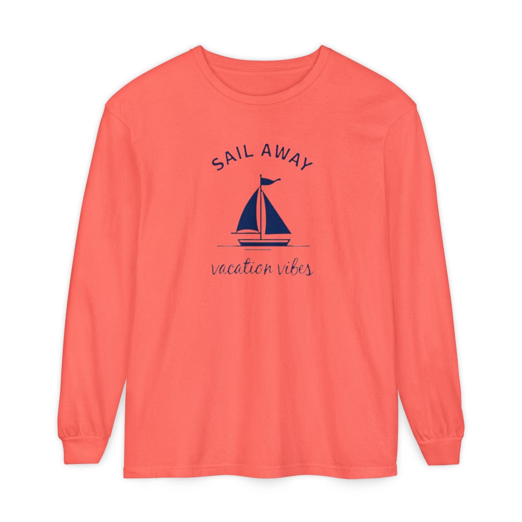 Long Sleeve T-Shirt Sail Away Weekend Vibes Unisex Apparel - Even Keel LLC