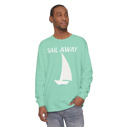 Minimalist Sail Away Long Sleeve T-Shirt for Casual Style - Even Keel LLC