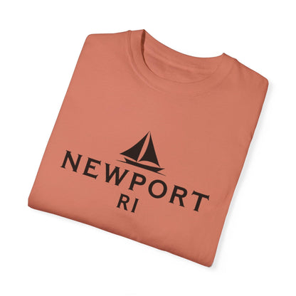 Sailboat T-shirt - Simple Newport, RI Design for Beach Lovers - Even Keel LLC