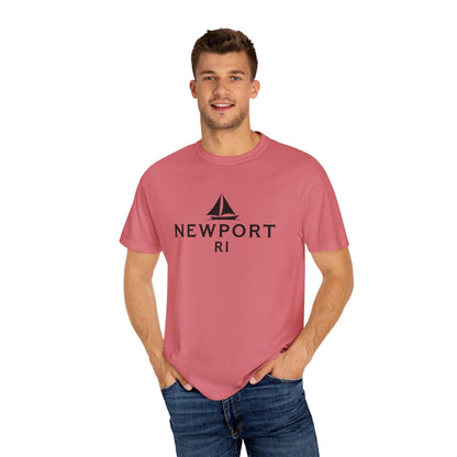 Sailboat T-shirt - Simple Newport, RI Design for Beach Lovers - Even Keel LLC