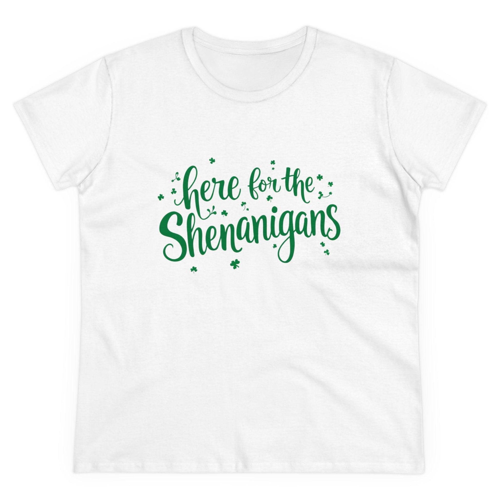 Women's Tee Here For The Shenanigans Cotton Shirt - Even Keel LLC