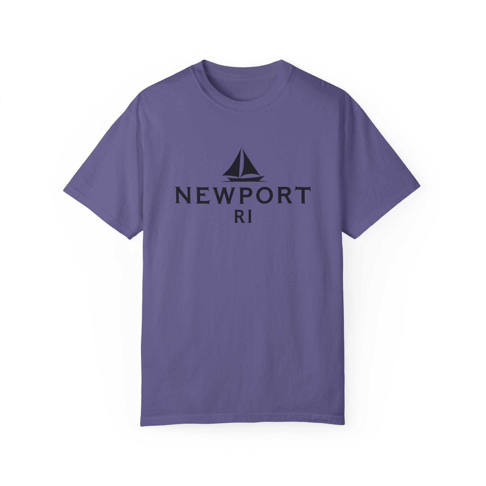 Sailboat T-shirt - Simple Newport, RI Design for Beach Lovers - Even Keel LLC