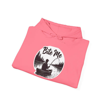 Fishing "Bite Me" Hooded Sweatshirt for Cold Days - Even Keel LLC