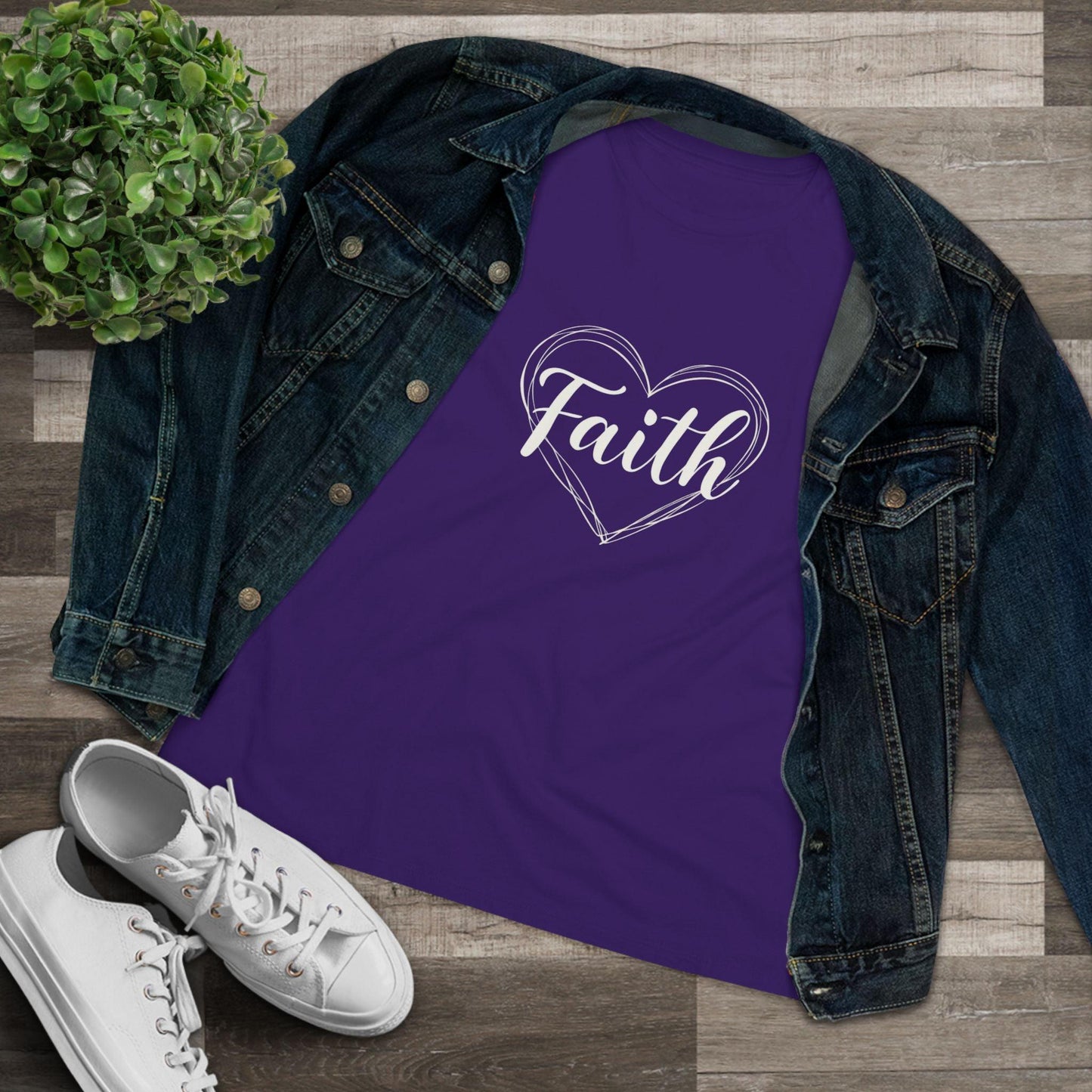 Faith Women's Tee - Positive Cotton T-Shirt for Everyday Wear - Even Keel LLC