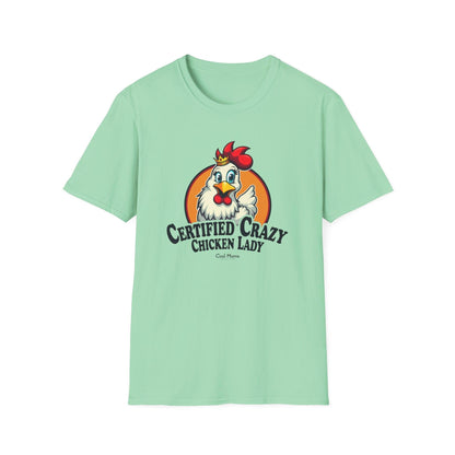 Crazy Chicken Lady T-Shirt for Quirky Chicken Lovers - Even Keel LLC