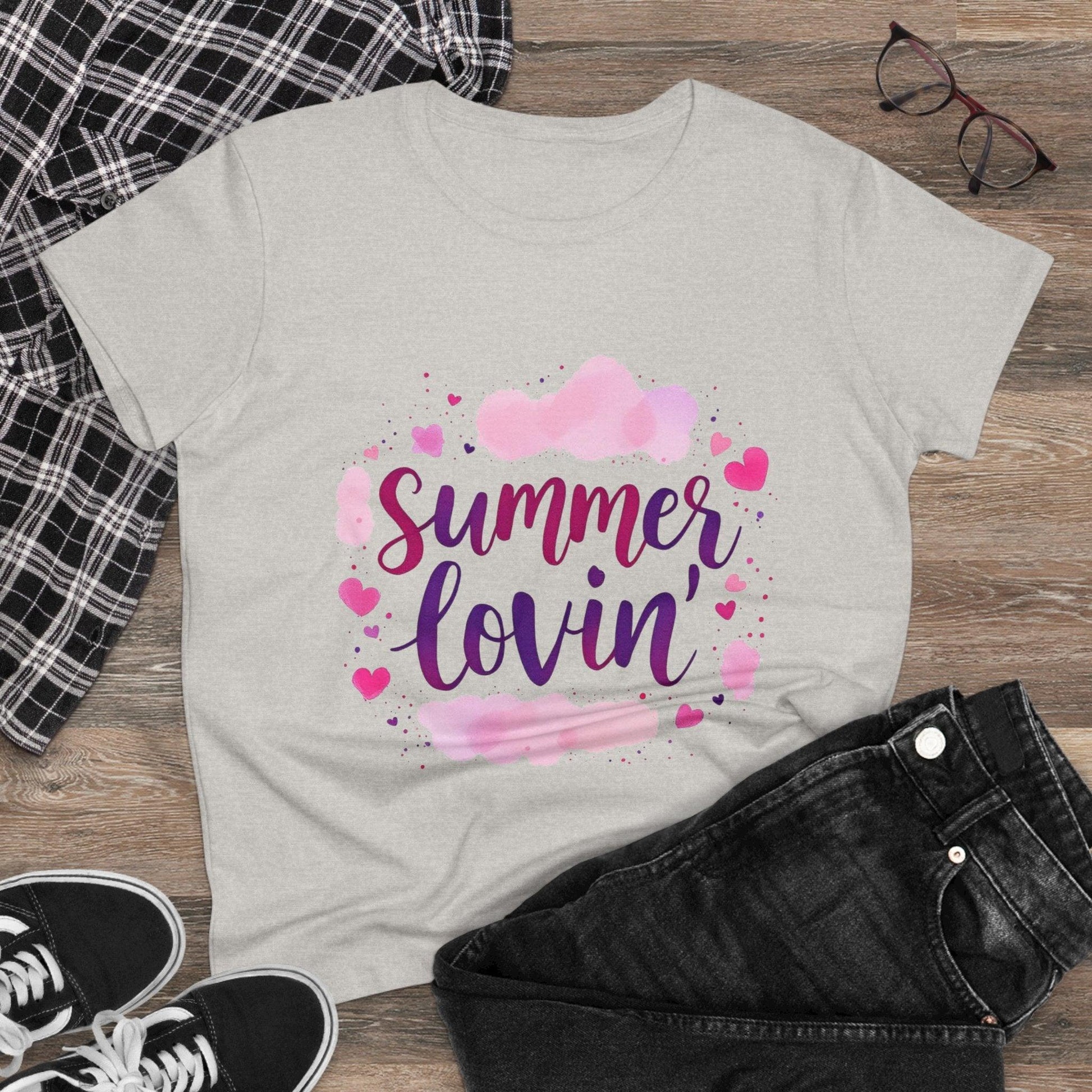 Women's Summer Lovin' Cotton Tee Cute Casual Shirt for Women - Even Keel LLC