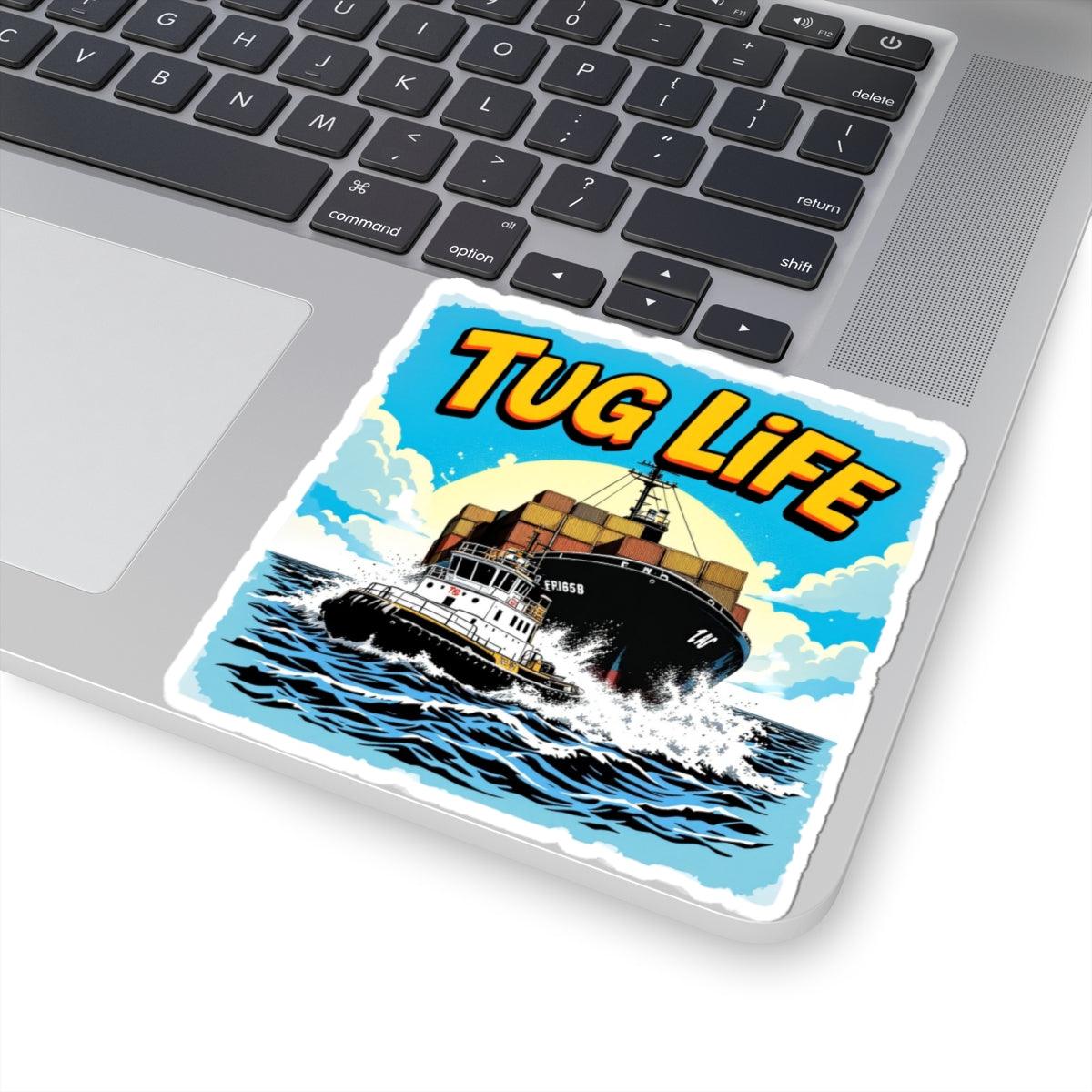 Tug Life Kiss-Cut Stickers Decal for Fun Customization - Even Keel LLC