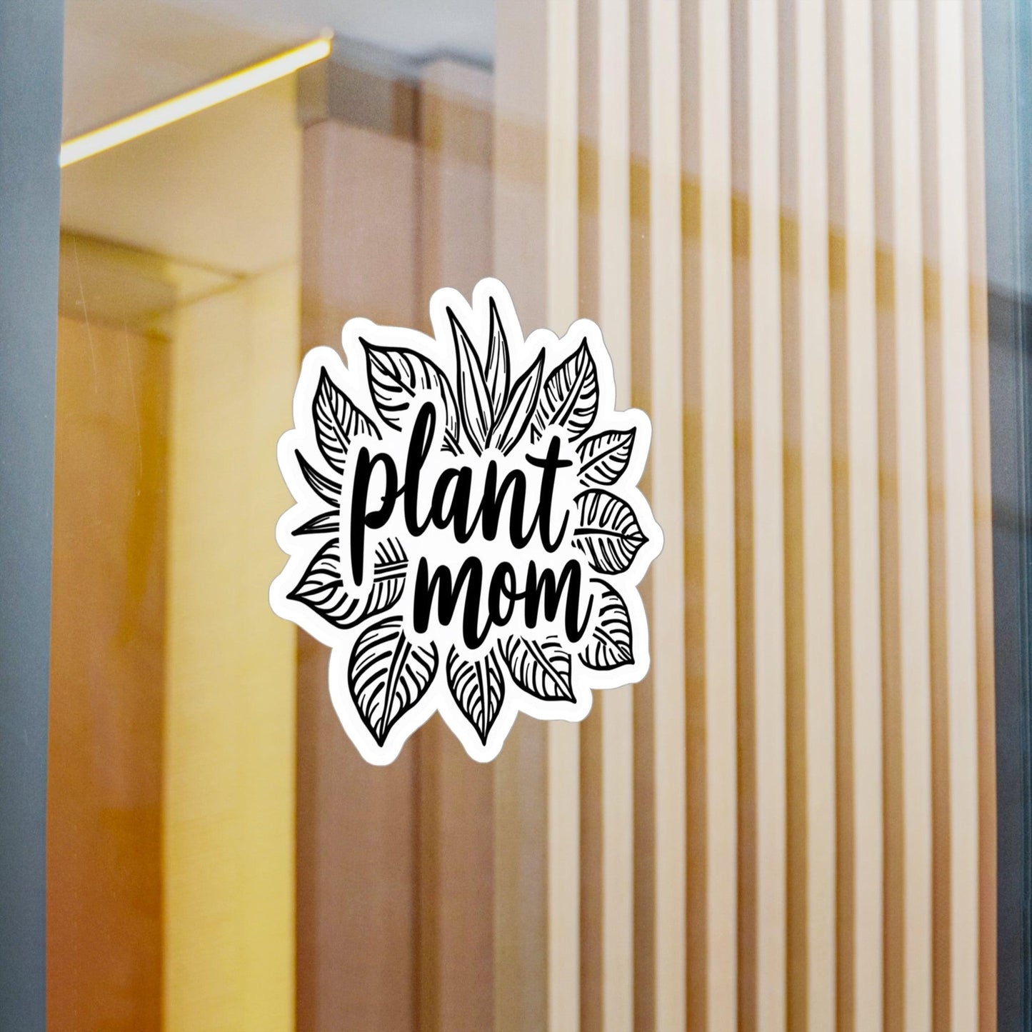 Plant Mom B&W Decal for Plant Lovers Home Decor Gift - Even Keel LLC