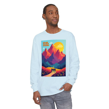 Colorful Outdoors Long Sleeve T-Shirt for Adventurous Days - Even Keel LLC