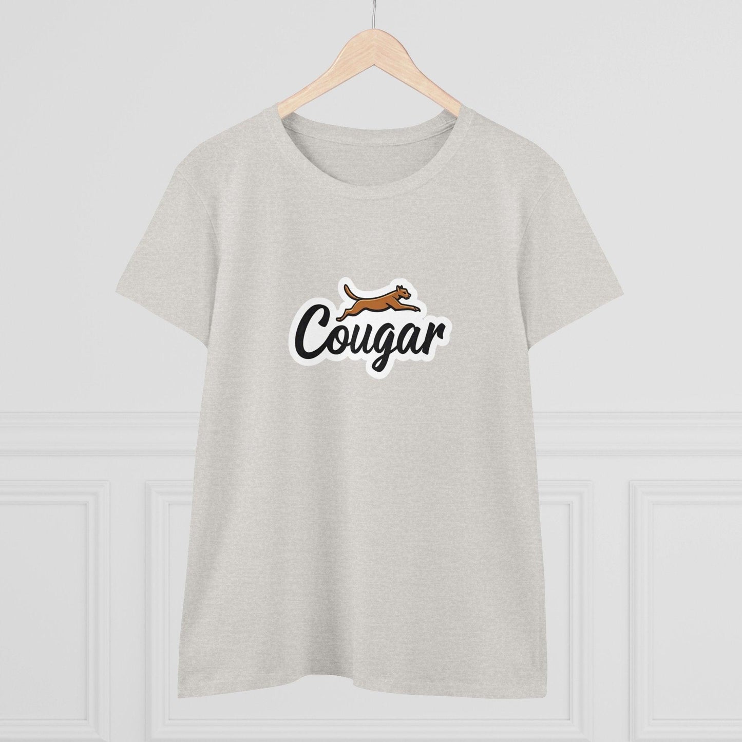 You're A Cougar Women's Midweight Cotton Tee Shirt - Even Keel LLC