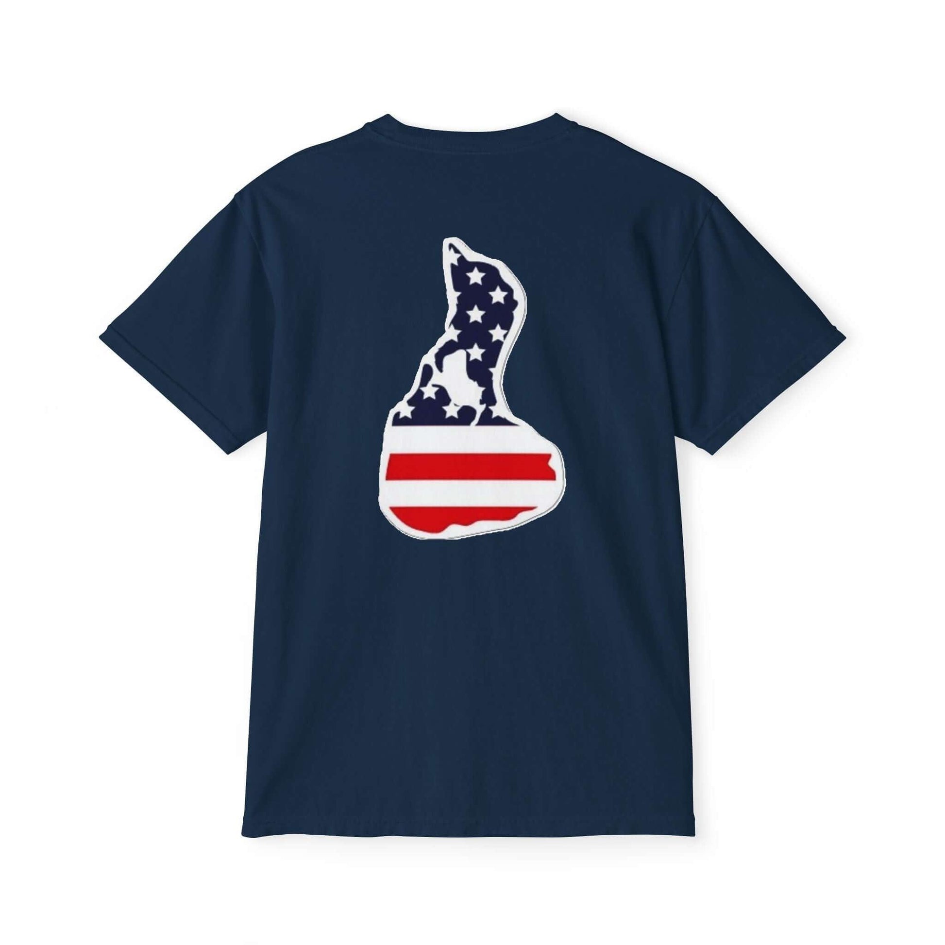 Patriotic Pocket T-Shirt - Unisex Garment-Dyed Tee with USA Map Design - Even Keel LLC