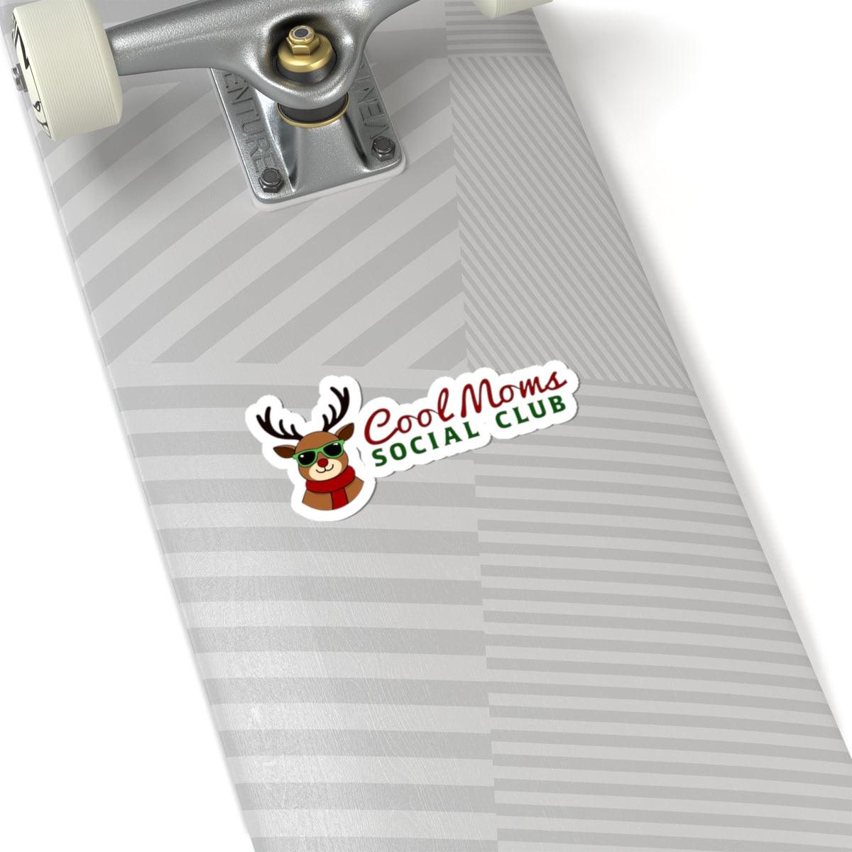 Cool Moms Reindeer Version Sticker for Holiday Decor - Even Keel LLC