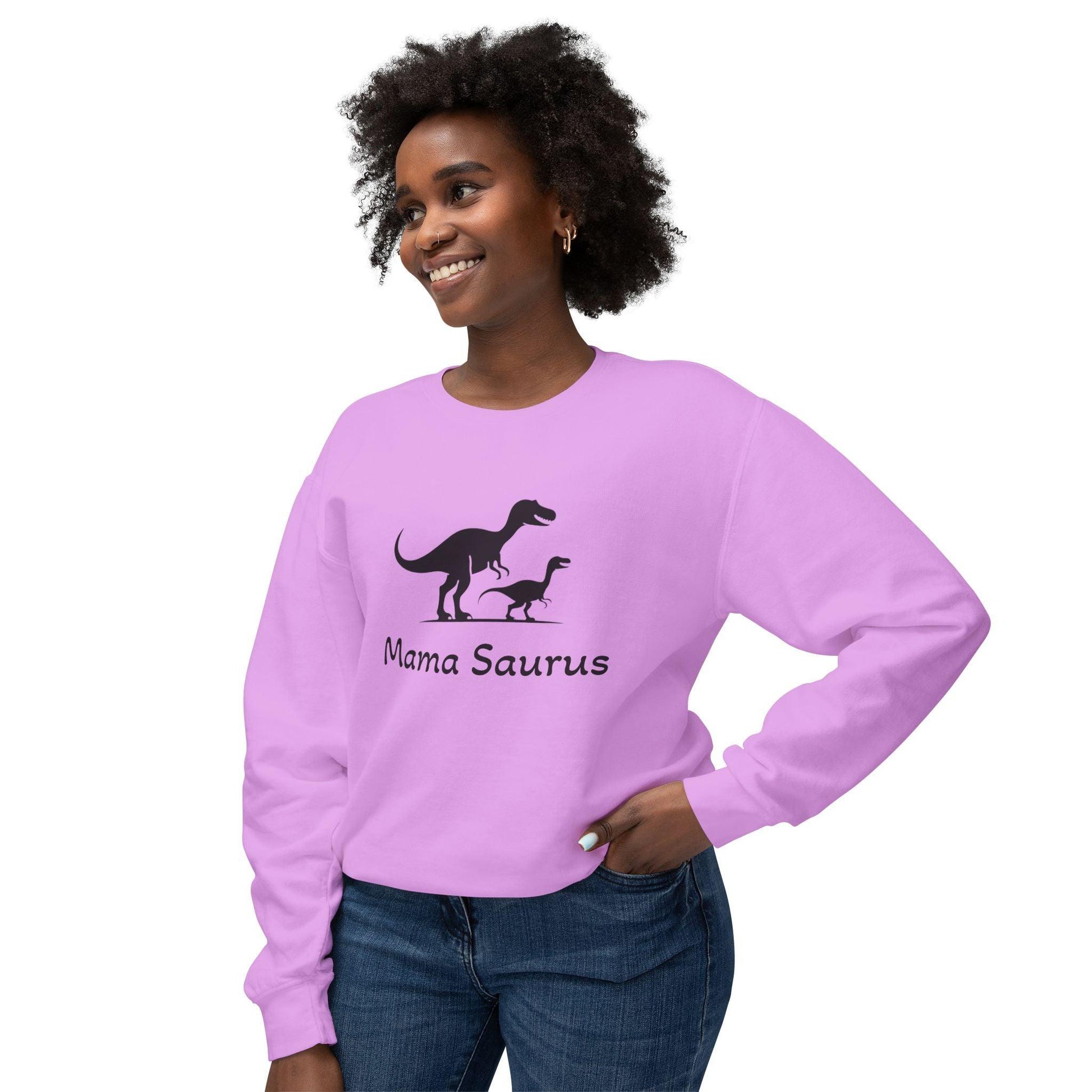 Mama Saurus Sweatshirt for Moms in Soft Cotton Fabric - Even Keel LLC