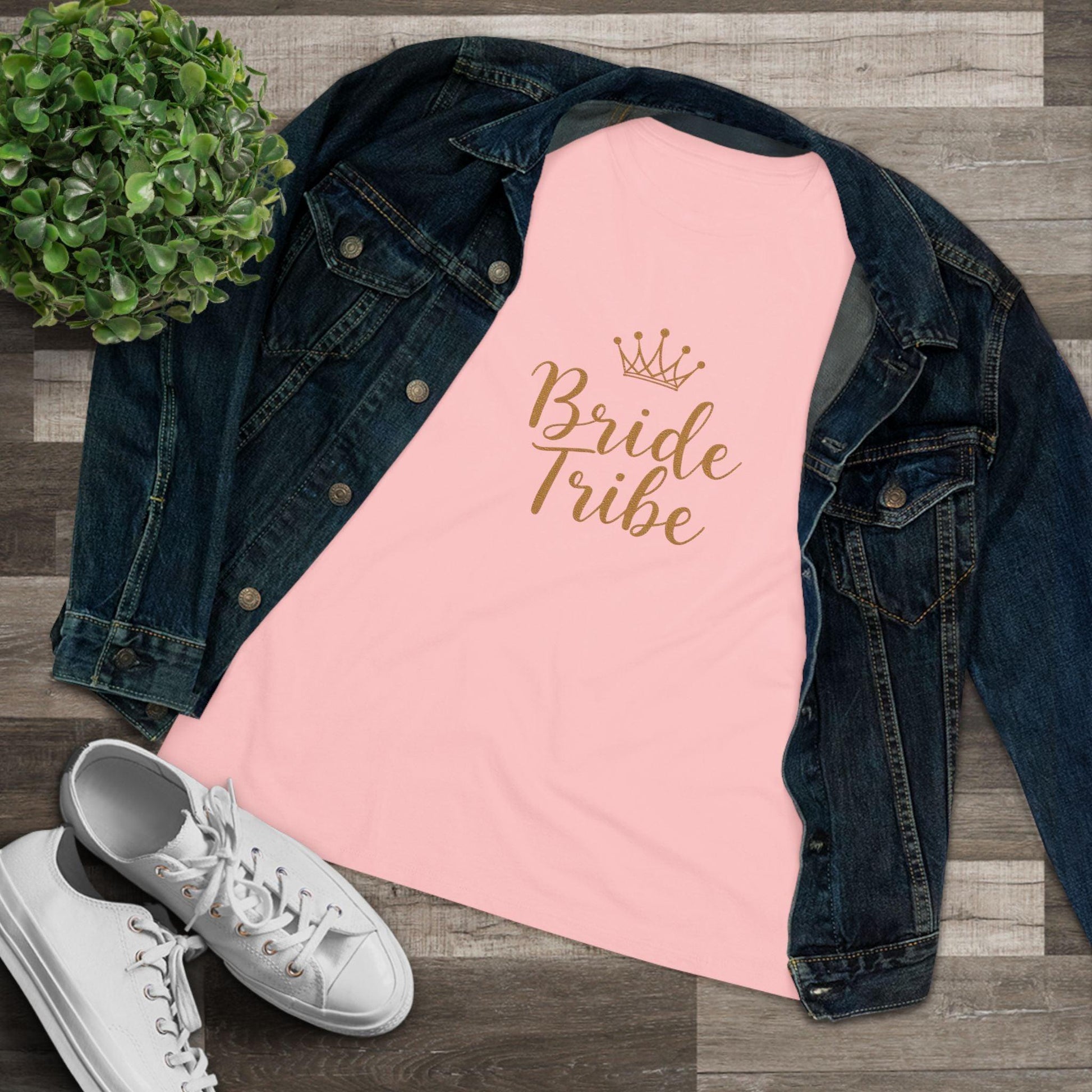 Women's Cotton Tee - Bride Tribe T-Shirt for Bachelorette Party - Even Keel LLC