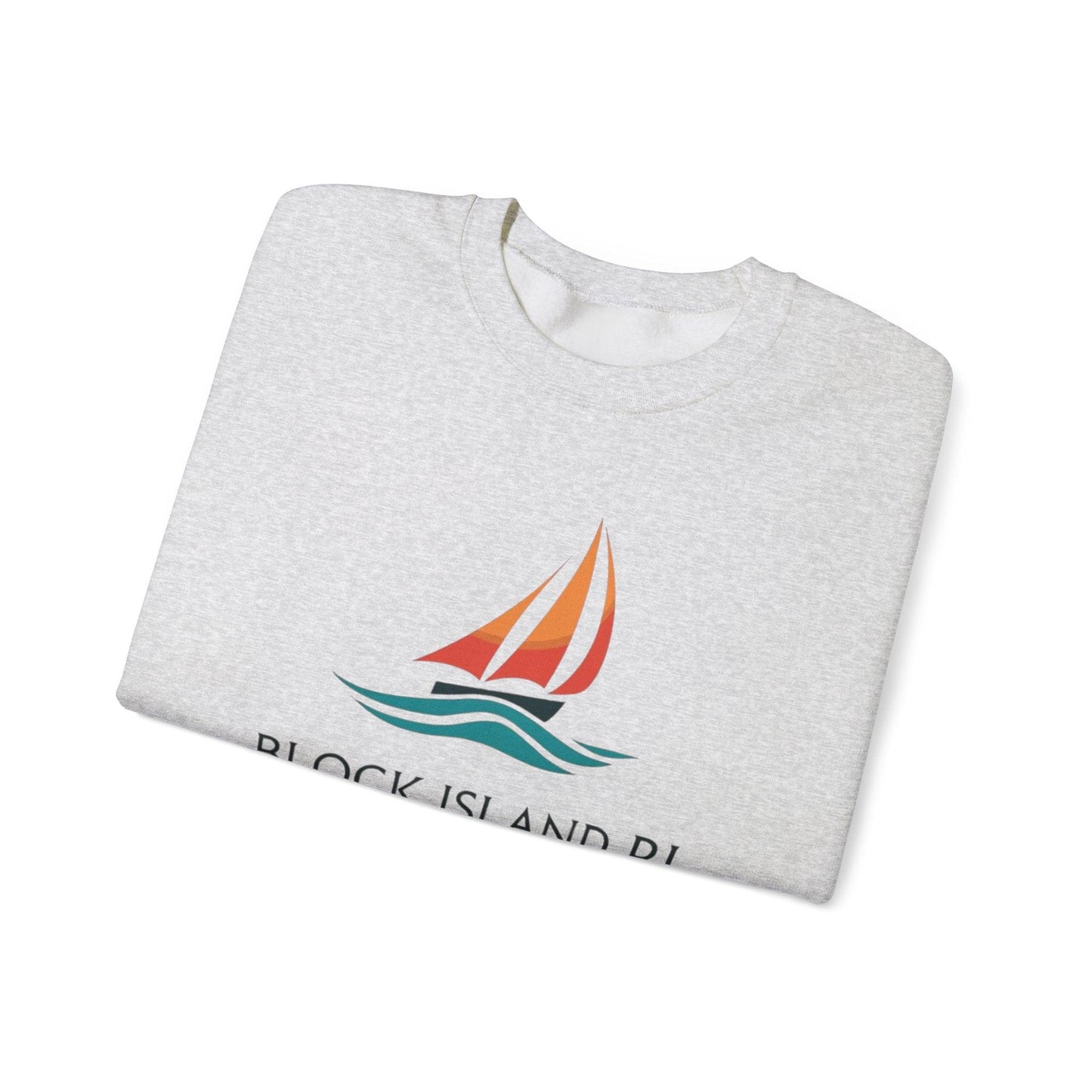 Unisex Crewneck Sweatshirt Block Island Sailboat Design - Even Keel LLC