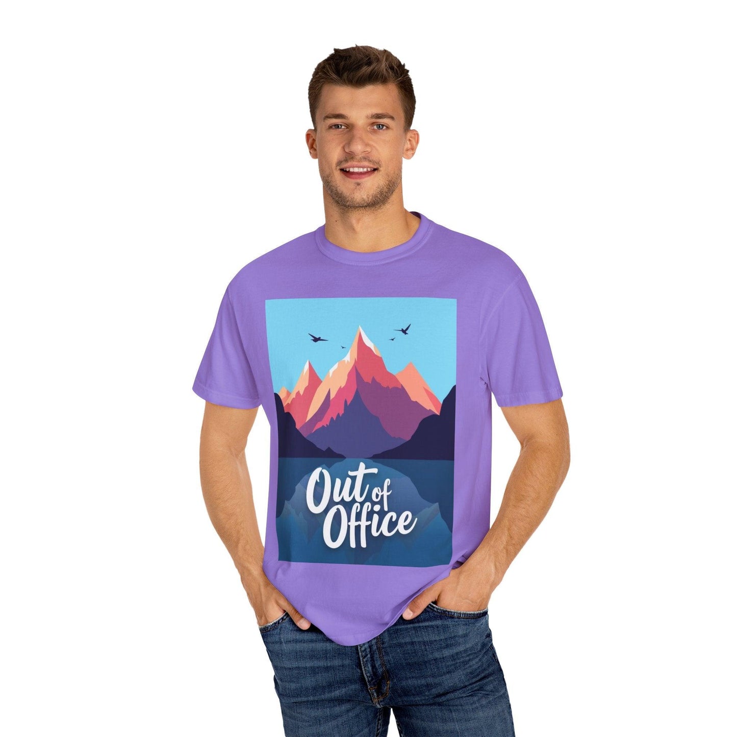 Hiking Or Skiing Mountains Out Of Office Unisex T-shirt - Even Keel LLC