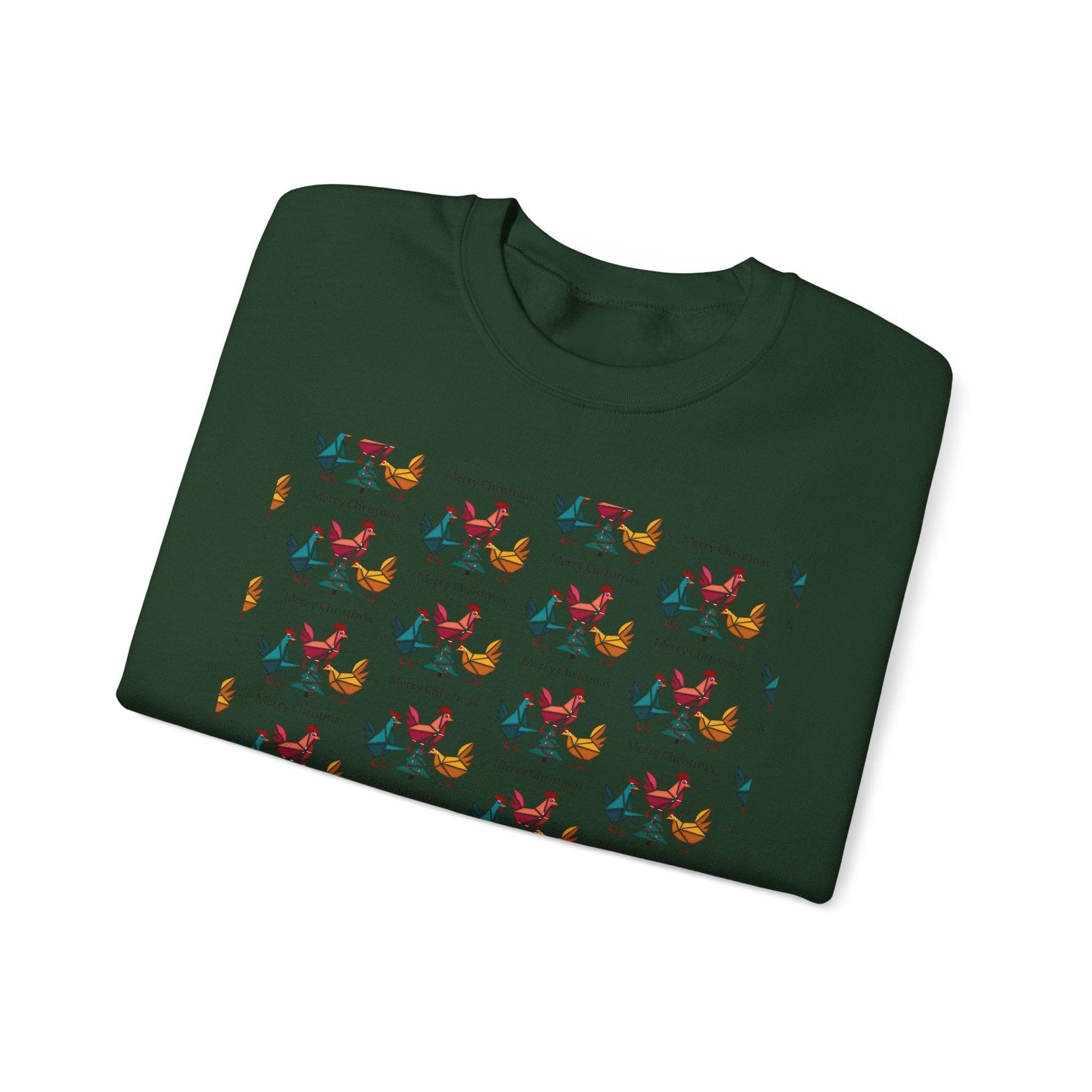 Ugly Christmas Chicken Crewneck Sweatshirt for Comfort - Even Keel LLC