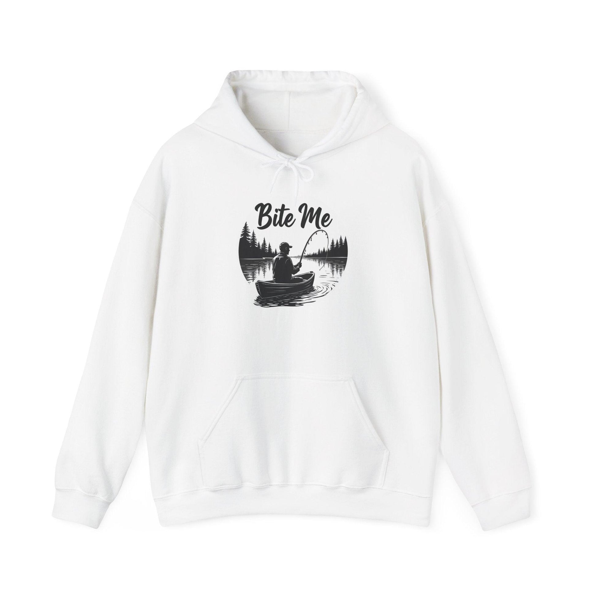 Fishing "Bite Me" Hooded Sweatshirt for Cold Days - Even Keel LLC