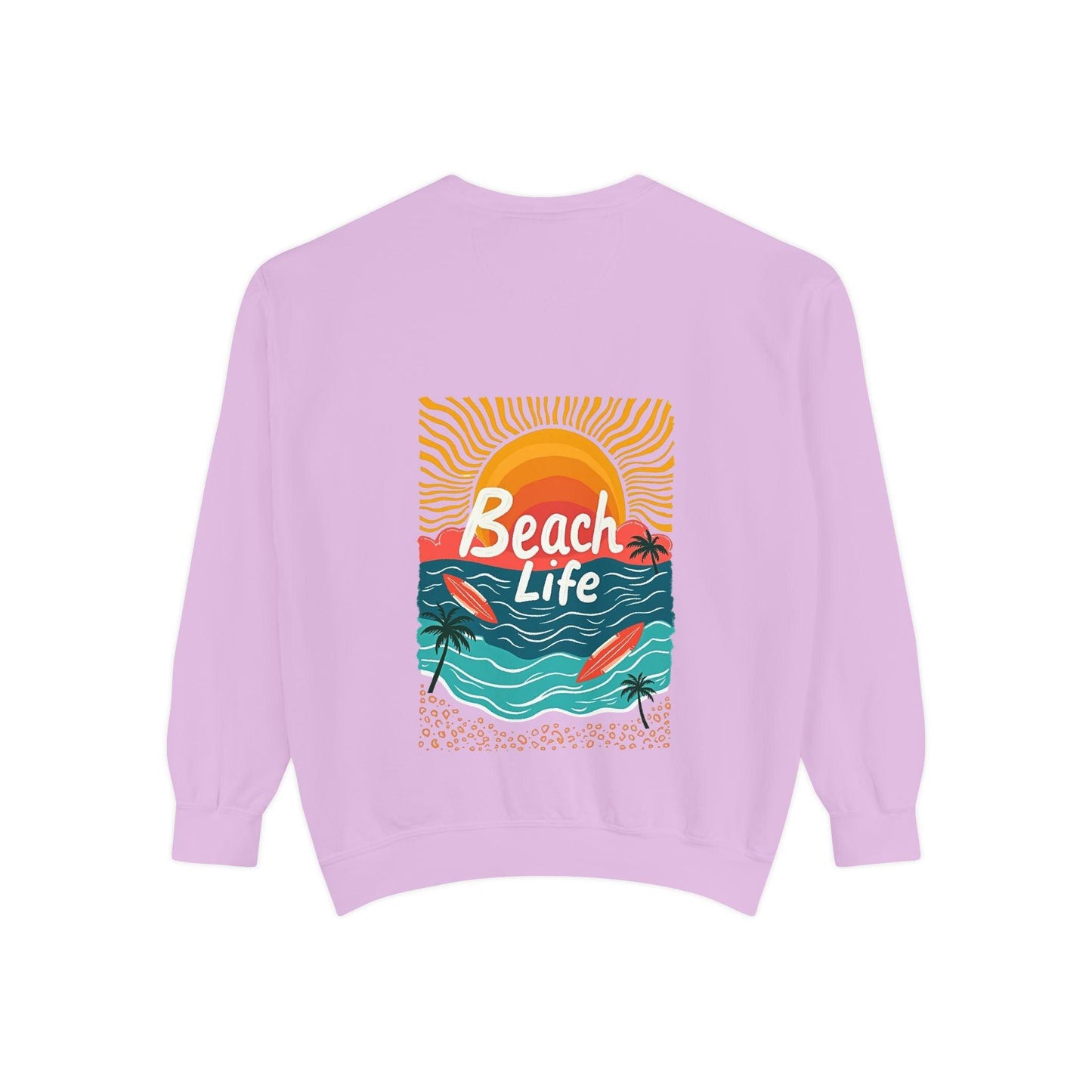 Beach Life Unisex Sweatshirt Reverse Printed for Comfort - Even Keel LLC