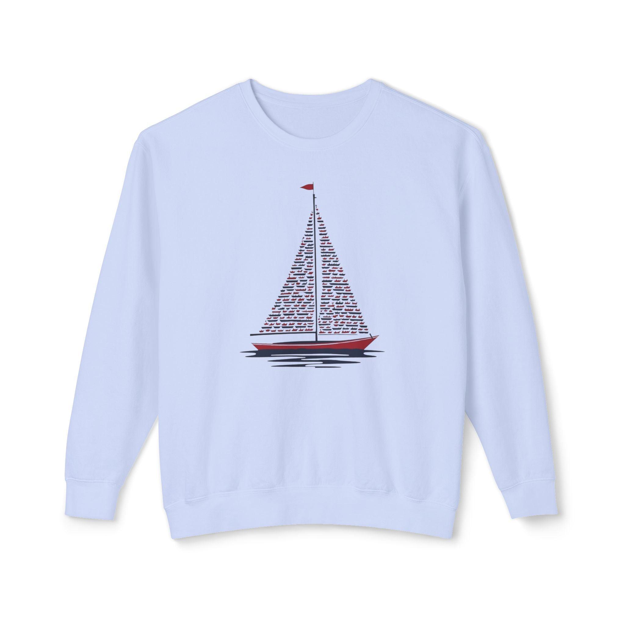 Patriotic Sailboat Sweatshirt for Nautical Lovers - Even Keel LLC