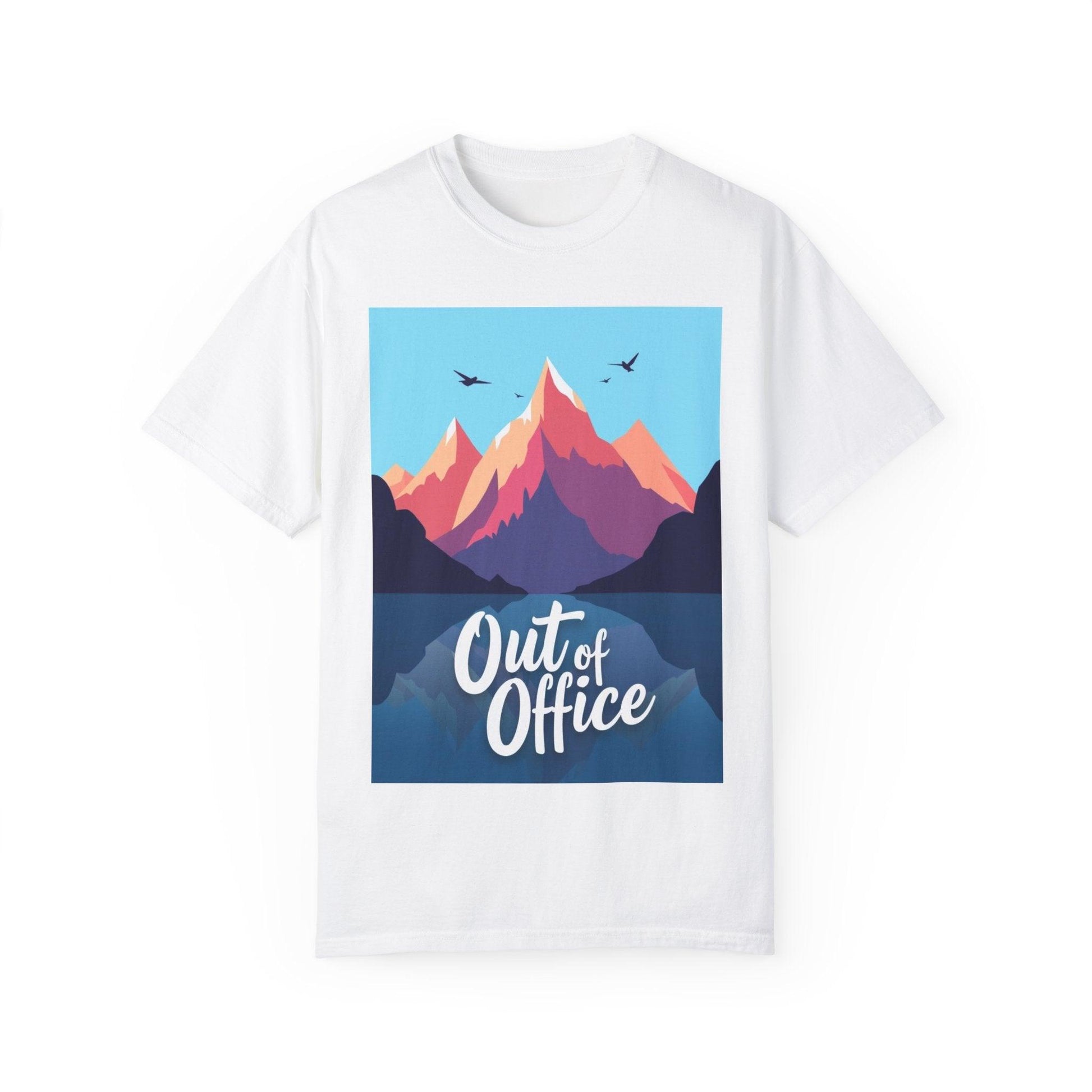 Hiking Or Skiing Mountains Out Of Office Unisex T-shirt - Even Keel LLC