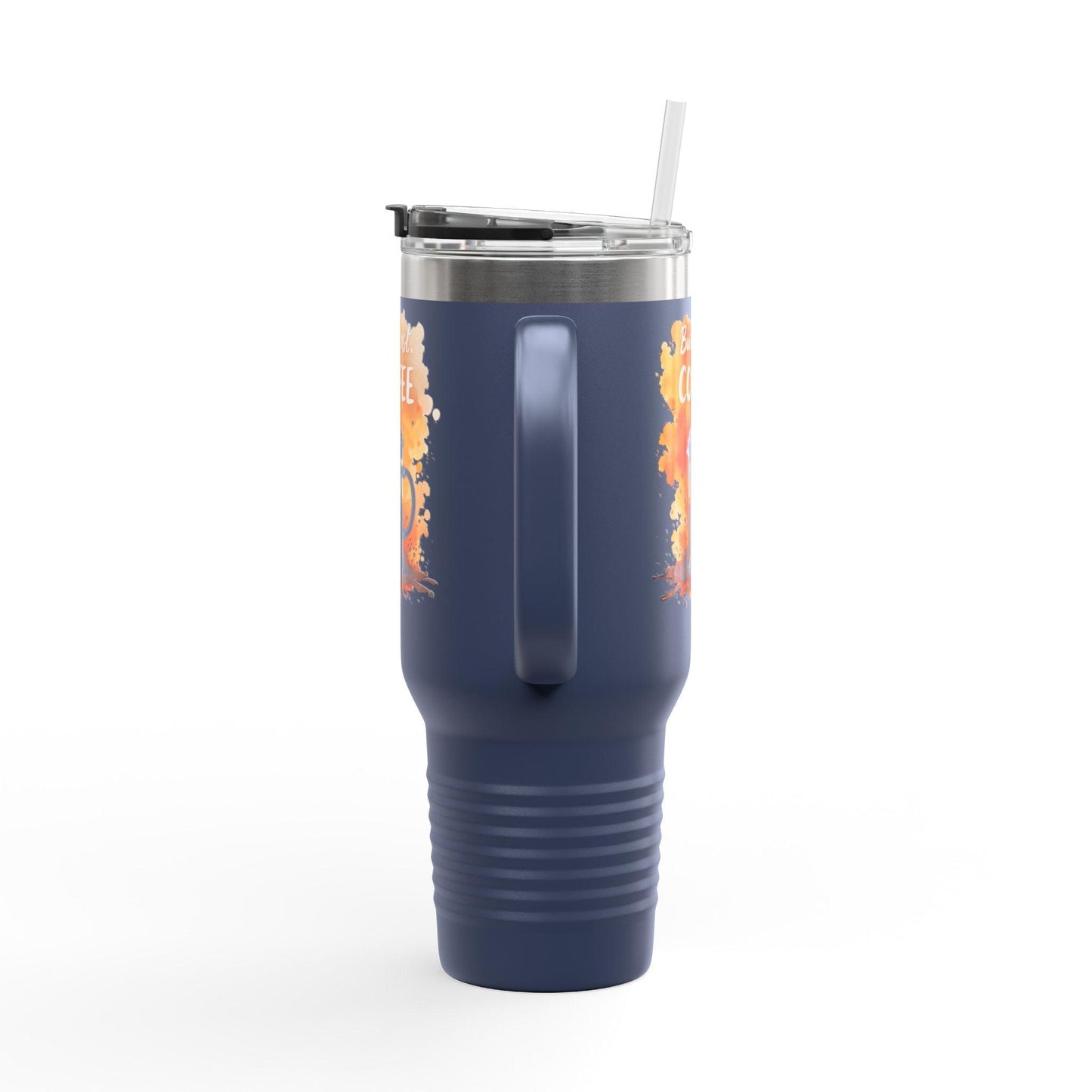 Travel Mug - But First Coffee 40oz Tumbler With Straw - Even Keel LLC