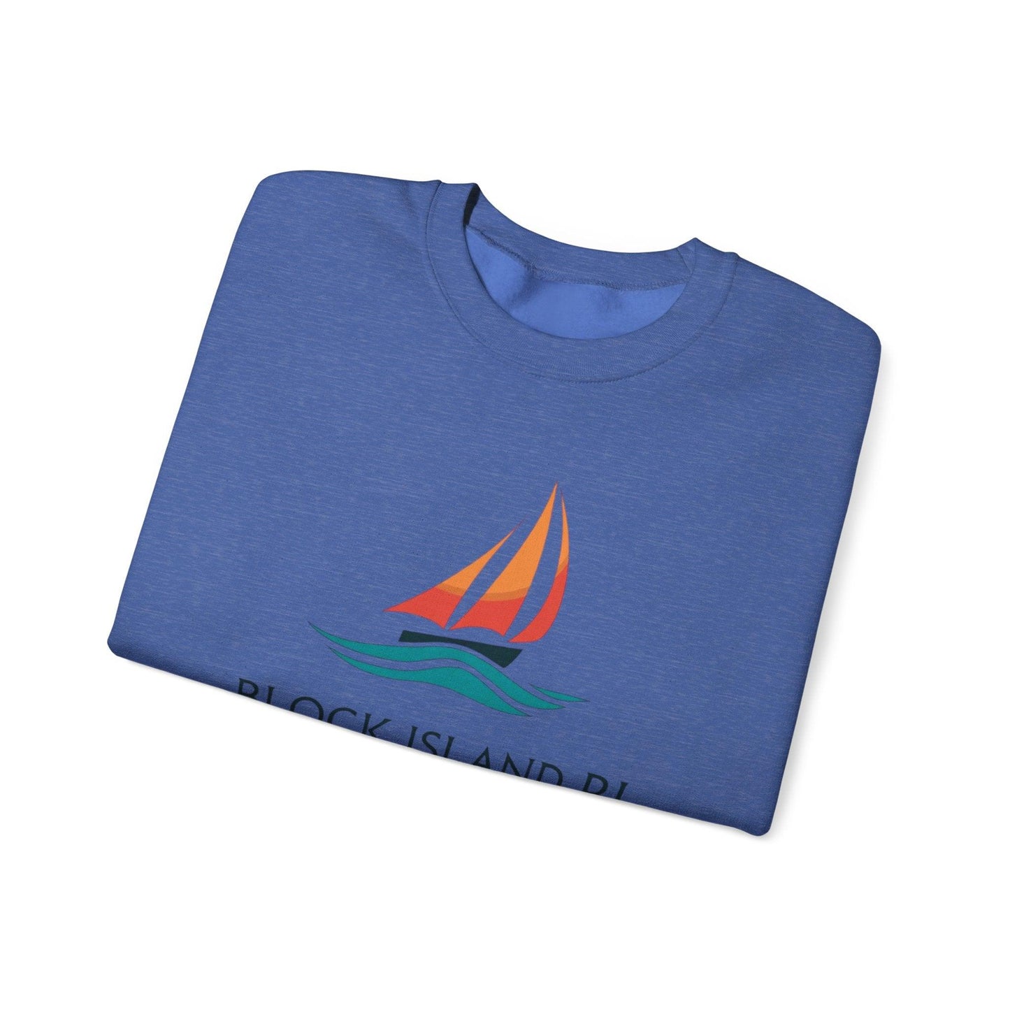 Unisex Crewneck Sweatshirt Block Island Sailboat Design - Even Keel LLC